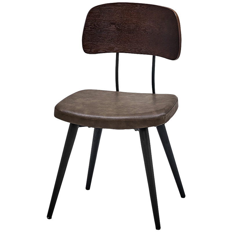 Стул Bartle Loft Stool Черный Коричневый в Омске | Loft Concept 