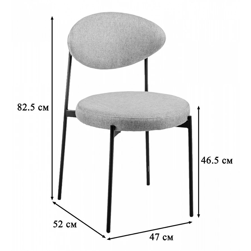 Стул металлический с мягкой спинкой и сиденьем из велюра Alfie Chair в Омске