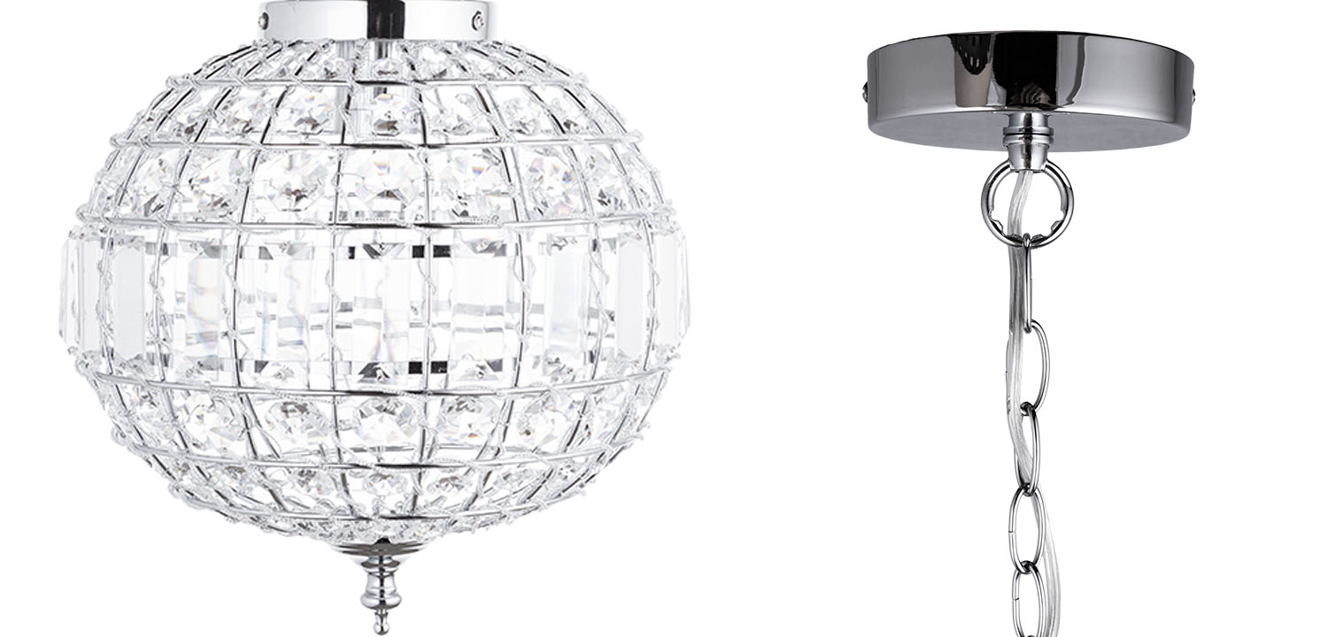 Подвесной светильник Casbah Crystal silver 30 - фото