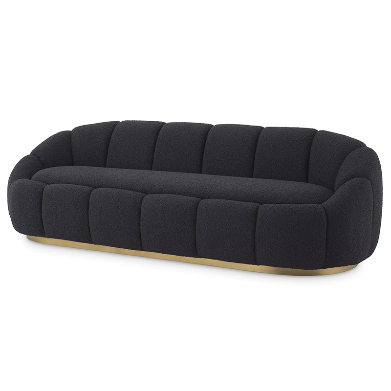 Диван Eichholtz Sofa Inger Black Черный Латунь в Омске | Loft Concept 