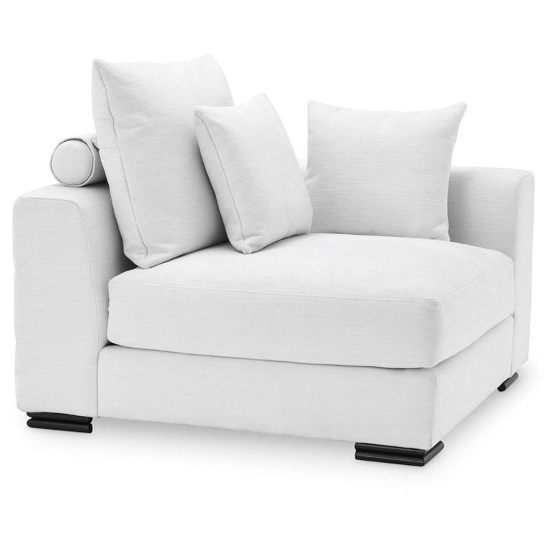 Диван Eichholtz Sofa Clifford Corner white Белый Черный в Омске | Loft Concept 