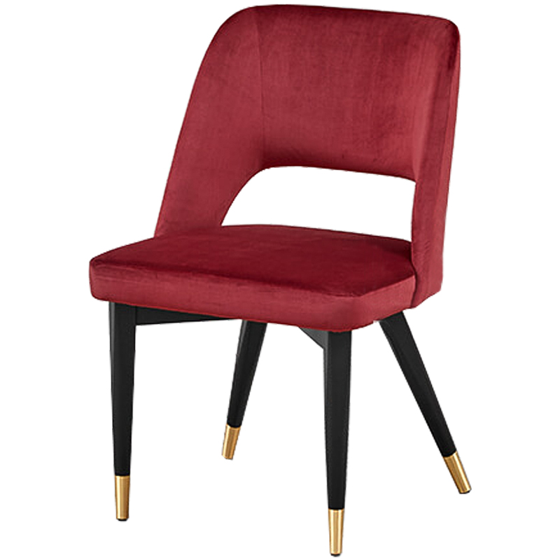 Стул Neasan Stool crimson Черный Малиновый (Crimson) Латунь в Омске | Loft Concept 