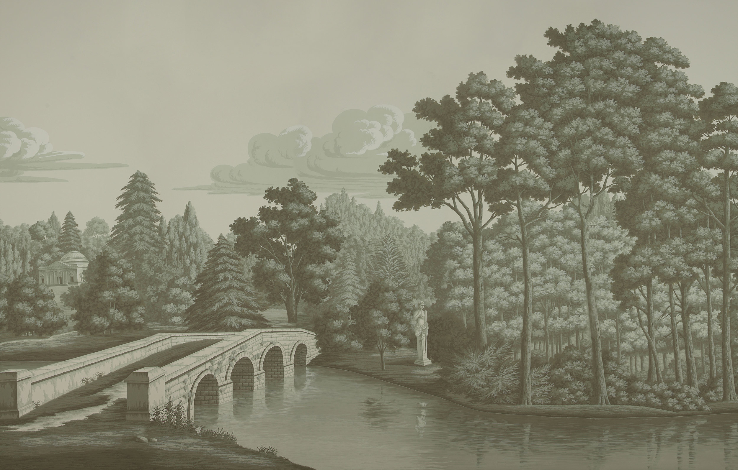 Обои ручная роспись English Landscape Crystal Grey on scenic paper Обои ручная роспись English Landscape Crystal Grey on scenic paper - постер Loft-Concept в Омске