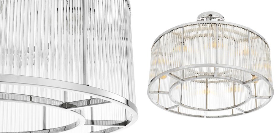 Потолочный светильник Ceiling Lamp Bernardi Nickel Потолочный светильник Ceiling Lamp Bernardi Nickel - Loft-Concept в Омске
