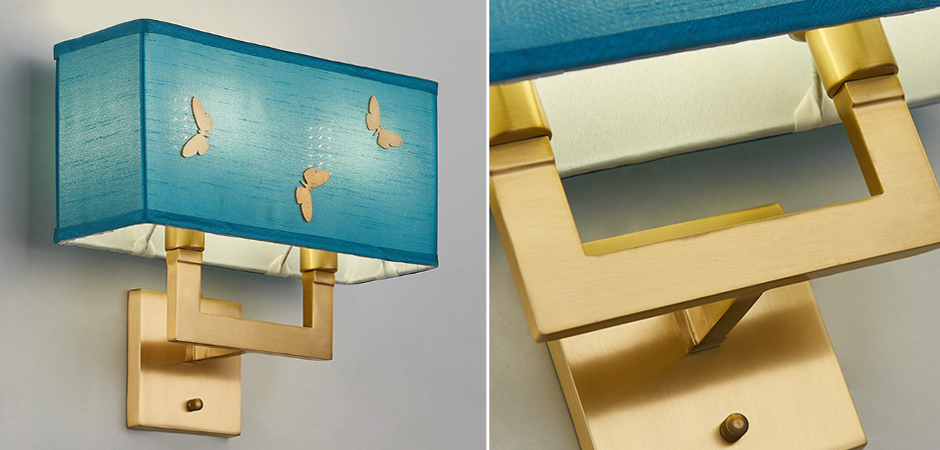 Бра с бабочками Butterflies Blue Background Wall Lamp 2 Бра с бабочками Butterflies Blue Background Wall Lamp 2 - Loft-Concept в Омске