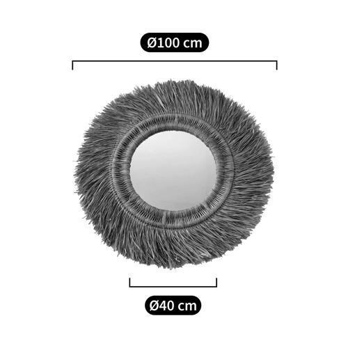 Зеркало из ротанга и сизаля WICKER MIRROR 100 в Омске