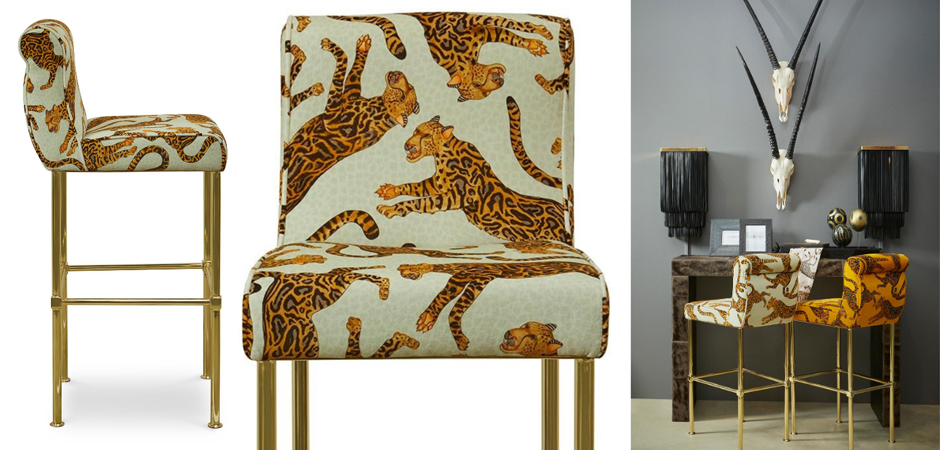 Барный Стул Сафари с орнаментом Kings Stone Bar Stool Барный Стул Сафари с орнаментом Kings Stone Bar Stool - Loft-Concept в Омске