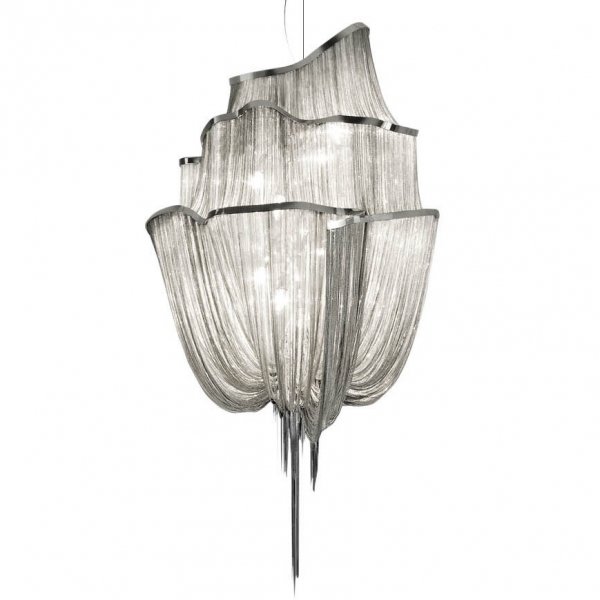 Люстра Terzani Atlantis Chandelier NICKEL Хром в Омске | Loft Concept 