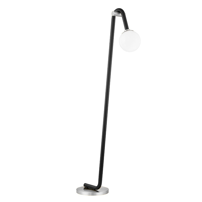 Торшер Paulson floppy floor lamp chrome Черный Хром в Омске | Loft Concept 