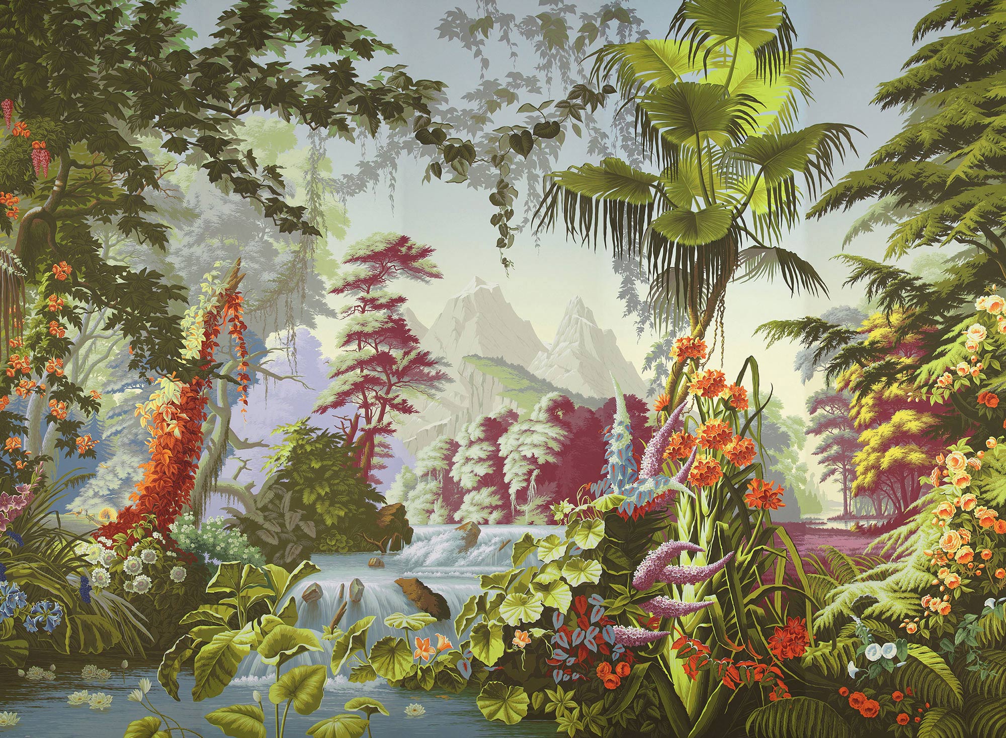 Обои ручная роспись L'Eden Paradiso on scenic paper Обои ручная роспись L'Eden Paradiso on scenic paper - постер Loft-Concept в Омске