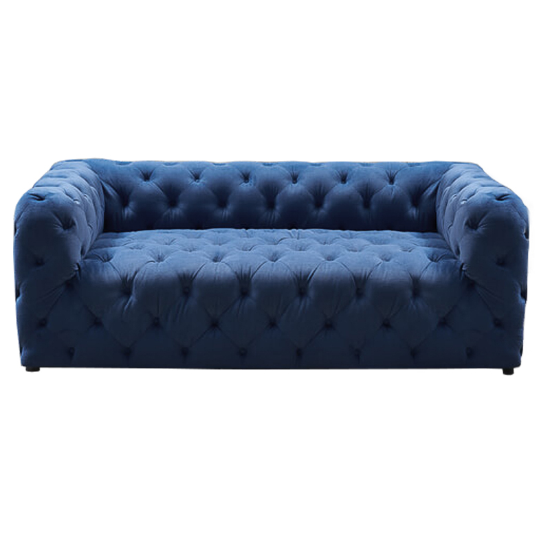 Диван Soho tufted blue velor Синий в Омске | Loft Concept 