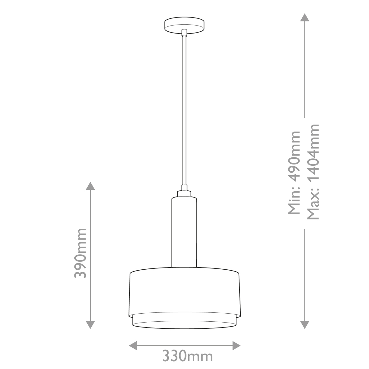 Подвесной светильник цилиндрический с белым плафоном Hinkley в Омске
