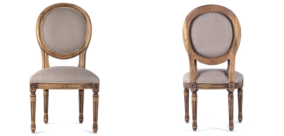 Стул REGENCY MEDALLION CHAIR Brown Linen Стул REGENCY MEDALLION CHAIR Brown Linen - Loft-Concept в Омске