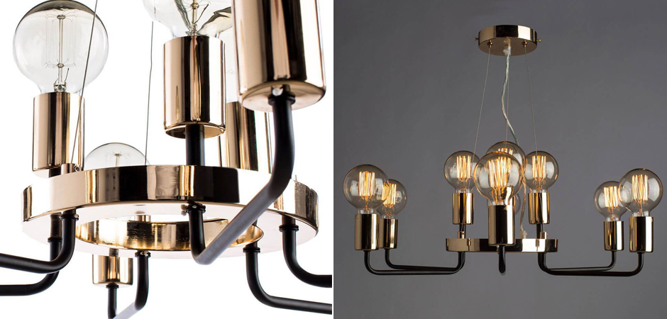 Люстра Loft Industrial Glossy Gold Люстра Loft Industrial Glossy Gold - Loft-Concept в Омске