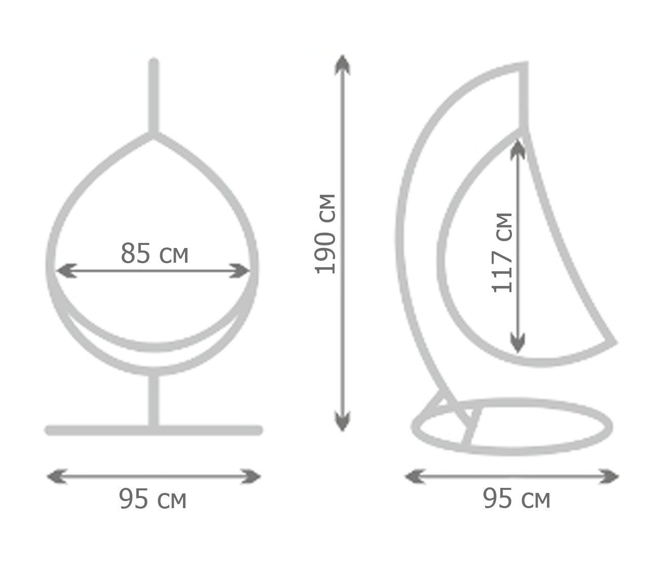 Кресло Swing chair outdoor Coffee Egg в Омске