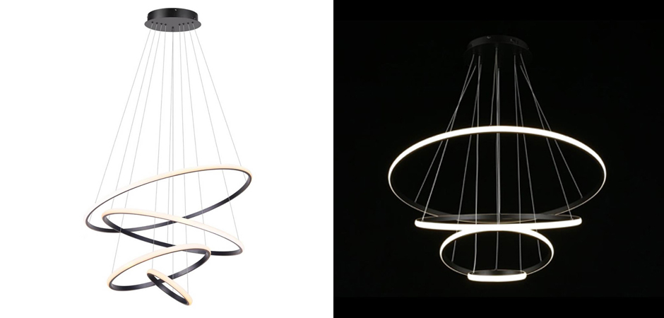 Люстра Ring Horizontal Trio black 80+60+40+20 Люстра Ring Horizontal Trio black 80+60+40+20 - Loft-Concept в Омске