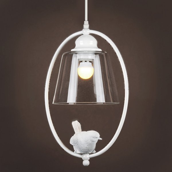 Подвесной светильник Provence Bird Oval Pendant Белый в Омске | Loft Concept 