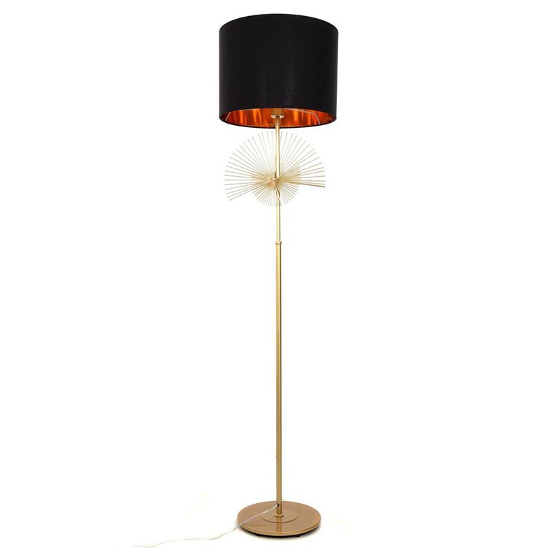 Торшер Genoveva Floor lamp black Черный Золотой в Омске | Loft Concept 