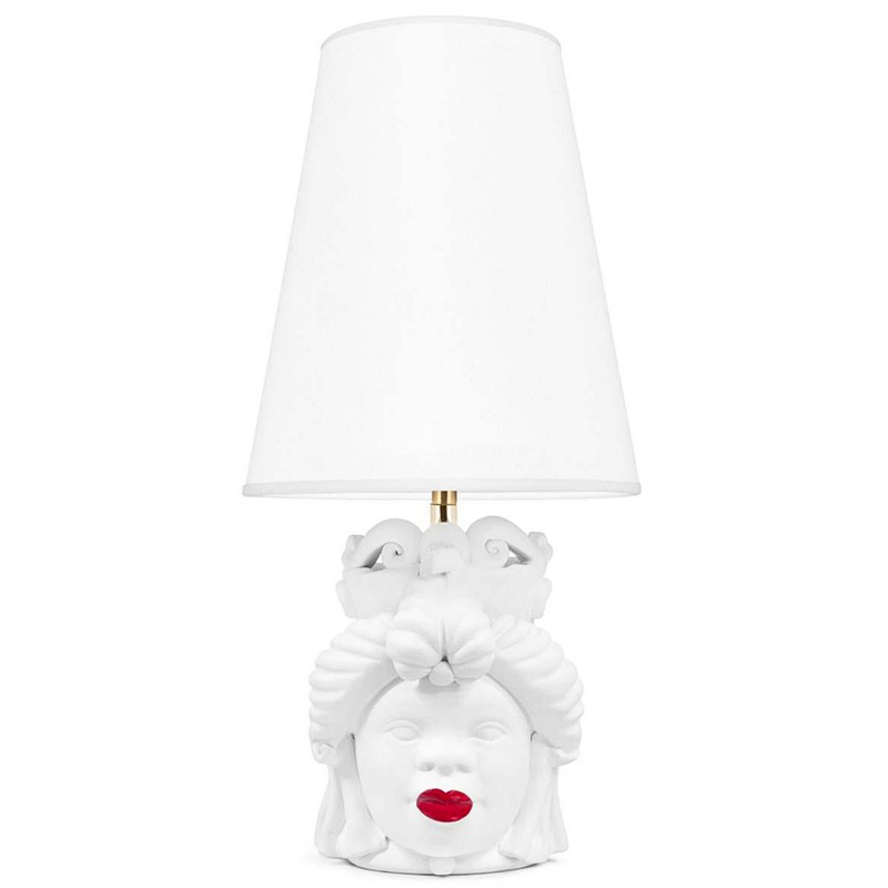 Настольная лампа Table Lamp Moro Lady Small Lipstick White Белый Красный в Омске | Loft Concept 