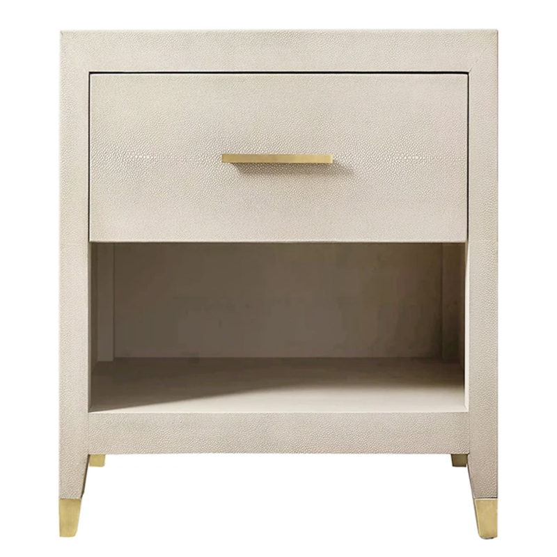 Charles Stingray Ivory Bedside table Тумбочка скат Золотой ivory ( слоновая кость ) в Омске | Loft Concept 