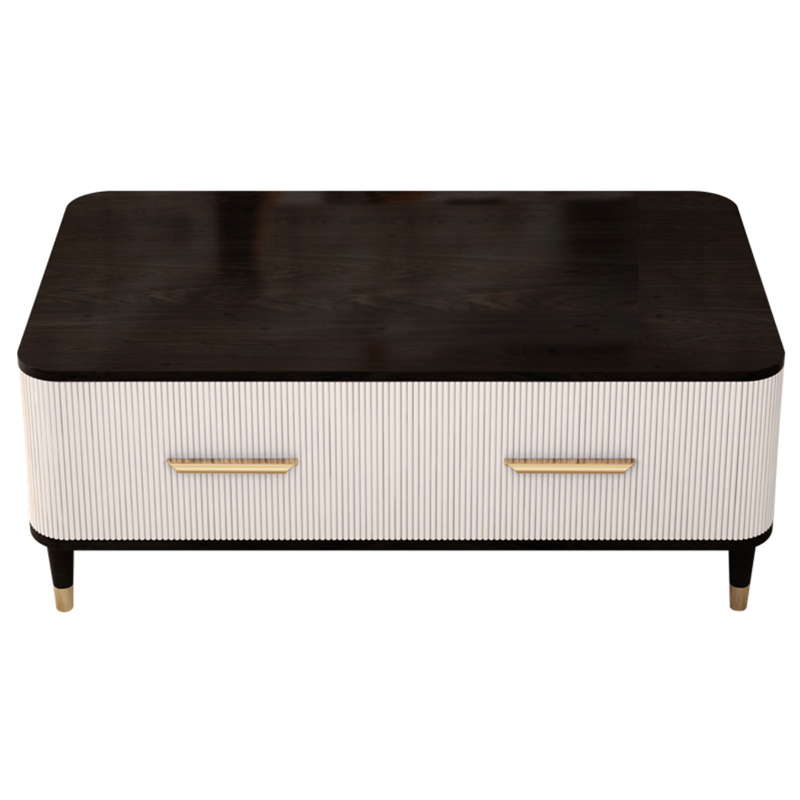 Birmingham Textured Coffee Table White Коричневый Молочный в Омске | Loft Concept 