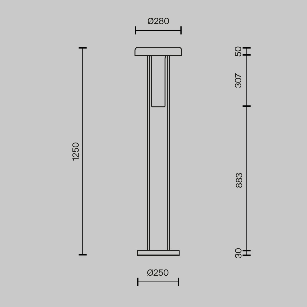 Напольный торшер светодионый Ikebana Black 3000К 24Вт в Омске