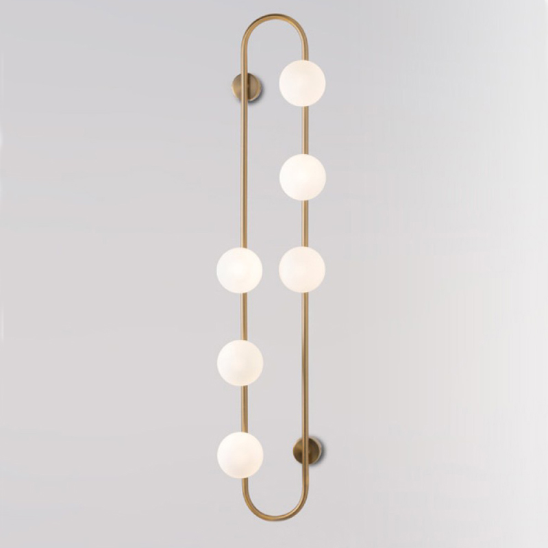 Бра HOOP WALL Lamp Gold 6 Золотой Белый в Омске | Loft Concept 