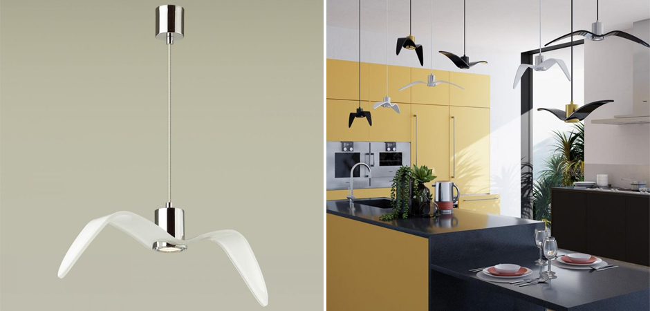 Подвесной светильник Seagull Chrome белый Подвесной светильник Seagull Chrome белый - Loft-Concept в Омске