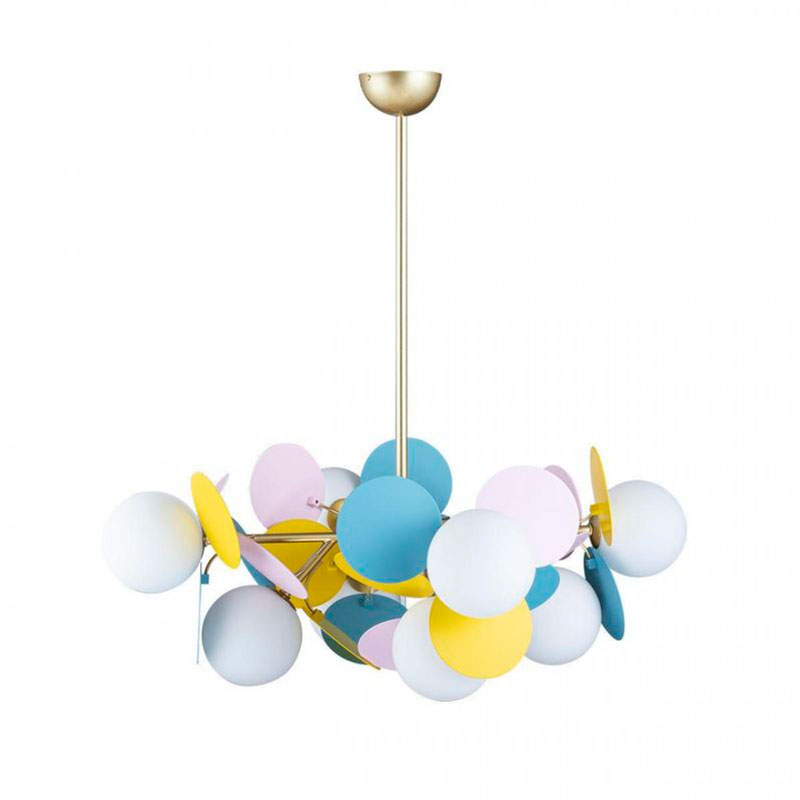 Люстра MATISSE Chandelier multicolor 8 ламп Мульти Золотой в Омске | Loft Concept 