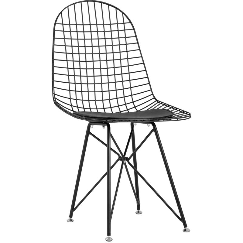 Стул Bertoia S Chair Черный Матовый Металл Черный в Омске | Loft Concept 