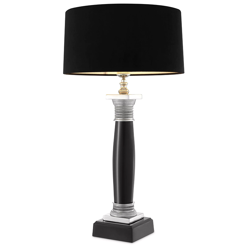 Настольная лампа Eichholtz Table Lamp Napoleon Black Черный Никель в Омске | Loft Concept 