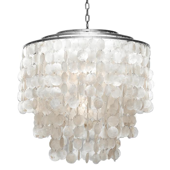 Люстра SHELL Chandelier 65 Серебро Белый Серебряный Люстра SHELL Chandelier 65 Серебро Белый Серебряный в Омске | Loft Concept