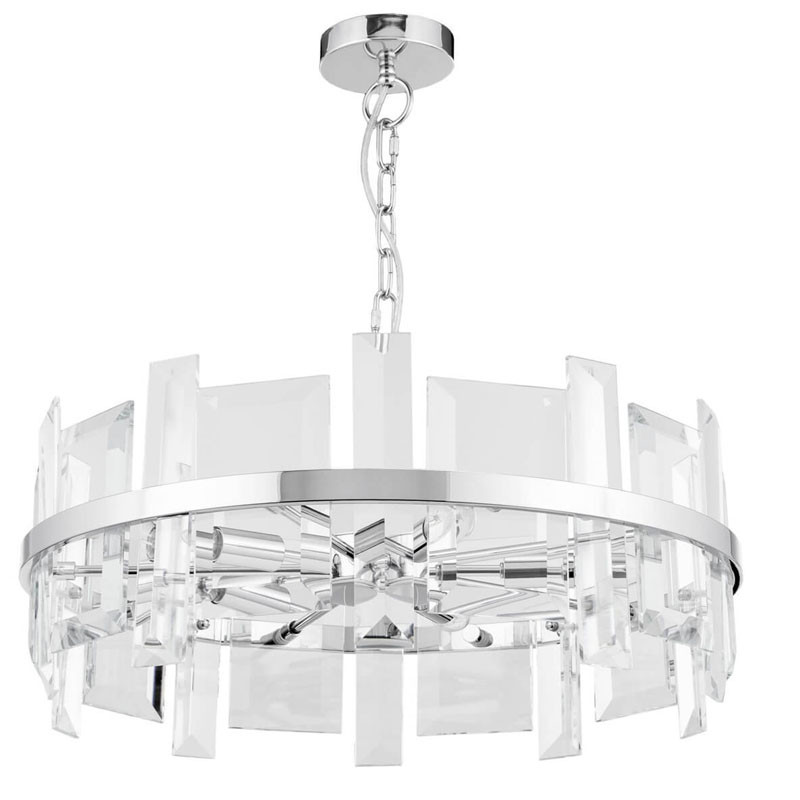 Люстра Harlow Crystal Round Chandelier chrome 5 Хром в Омске | Loft Concept 