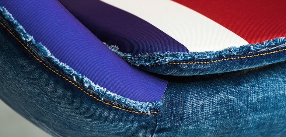Кресло яйцо Egg Union Jack Denim - Loft-Concept в Омске