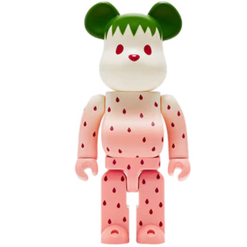 Статуэтка Bearbrick Strawberry Белый Розовый Зеленый в Омске | Loft Concept 