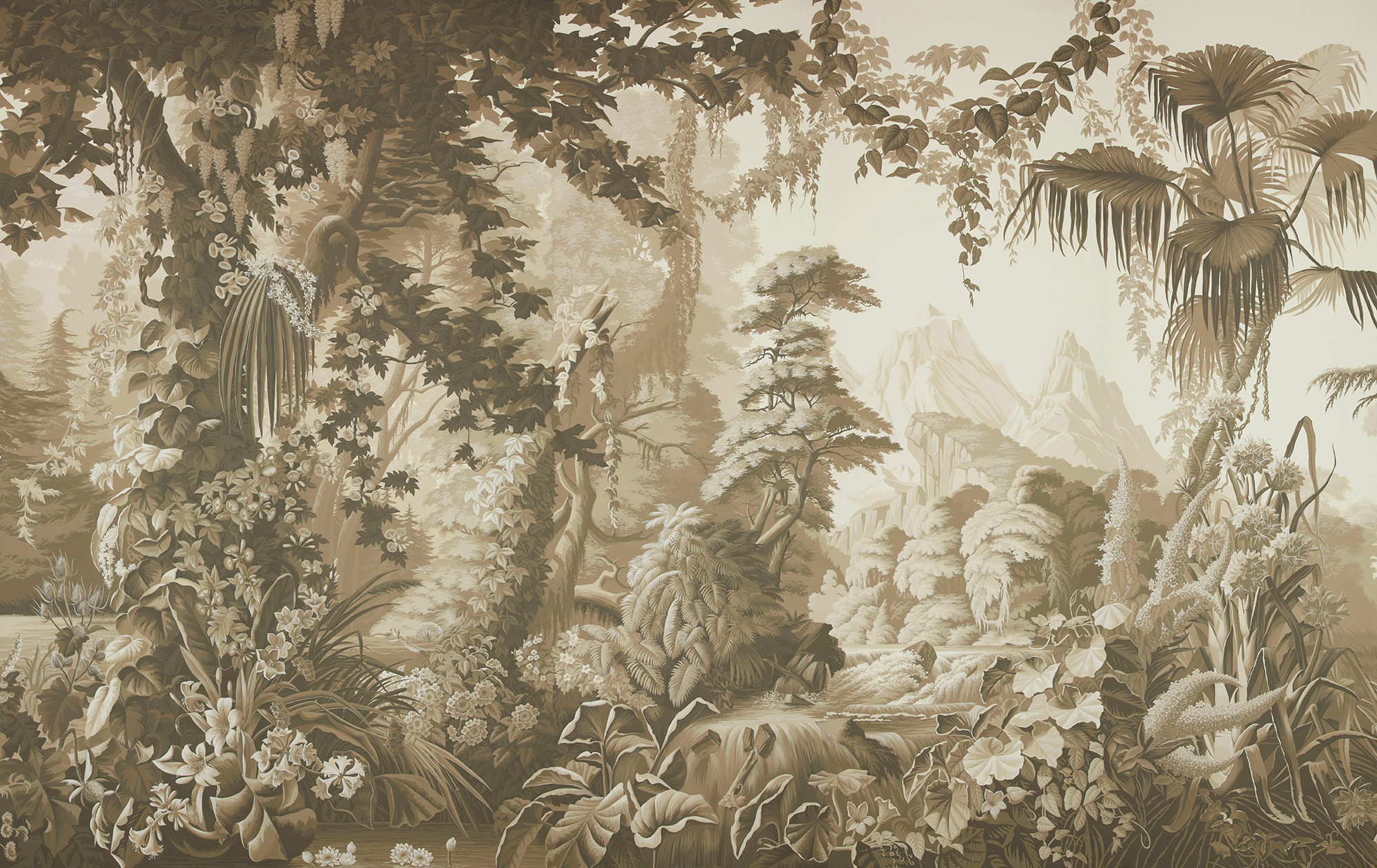 Обои ручная роспись L'Eden Sepia on scenic paper Обои ручная роспись L'Eden Sepia on scenic paper - постер Loft-Concept в Омске