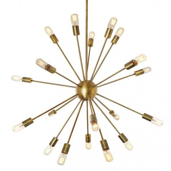 Люстра Sputnik Gold Chandelier  в Омске | Loft Concept 