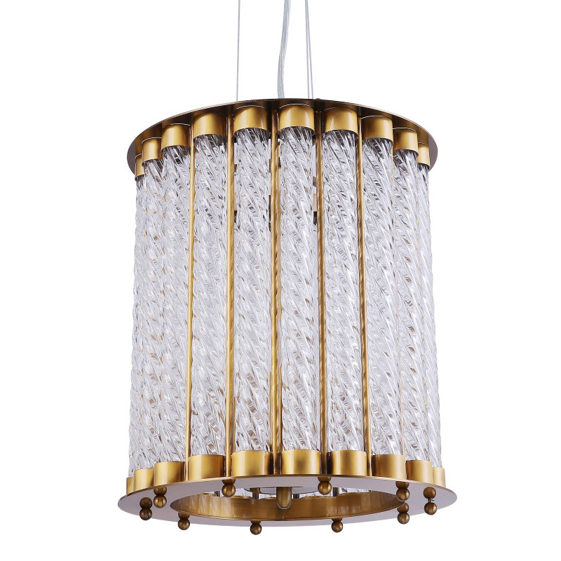 Люстра Lantern Tiziano Chandelier bronze D25 Бронза Прозрачное Стекло в Омске | Loft Concept 