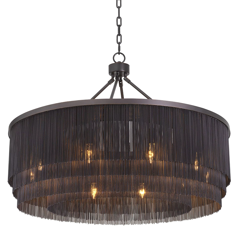 Люстра Eichholtz Chandelier Tissot L Темная бронза в Омске | Loft Concept 