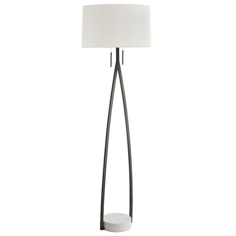 Торшер Arteriors KENNA FLOOR LAMP Черный Белый в Омске | Loft Concept 