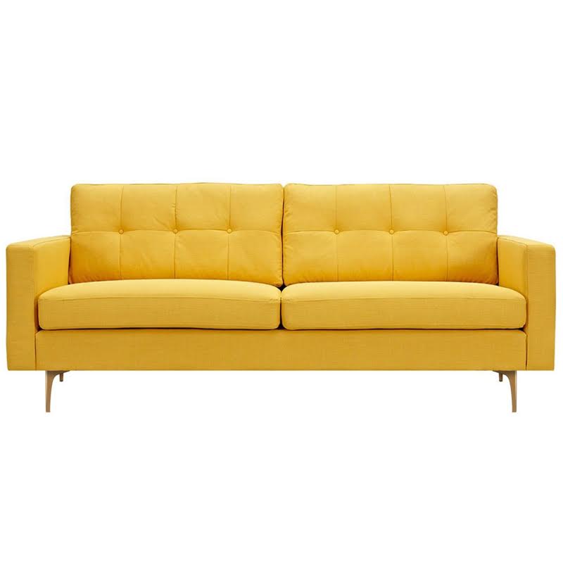 Диван Papaya Yellow Greta Sofa Диван желтая шерсть Желтый в Омске | Loft Concept 