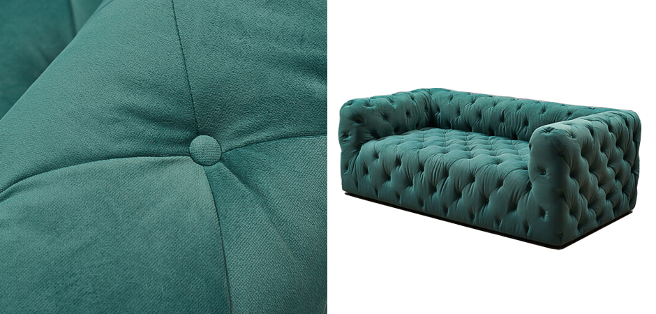 Диван Soho tufted green velor Диван Soho tufted green velor - Loft-Concept в Омске