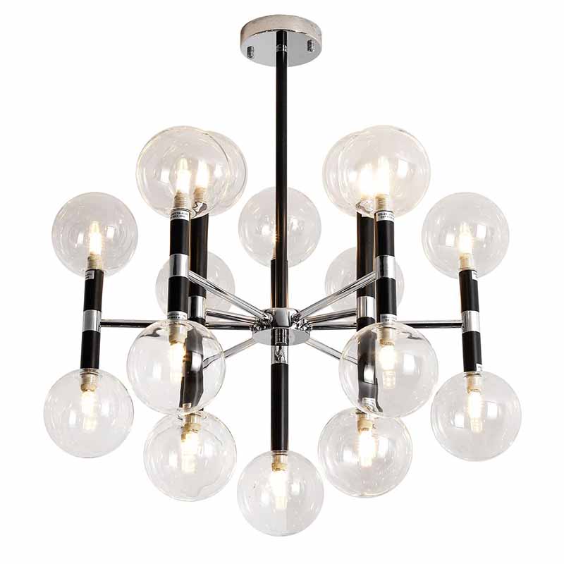 Люстра Danitza Chandelier Chrome Черный Хром в Омске | Loft Concept 