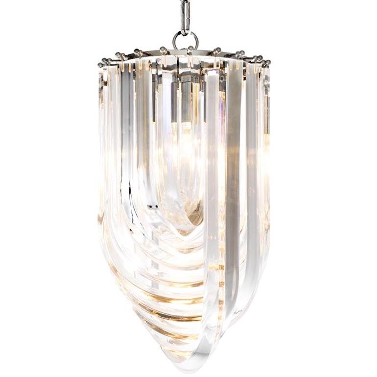 Люстра Chandelier Murano Clear 25 Прозрачный (Transparent) Никель в Омске | Loft Concept 