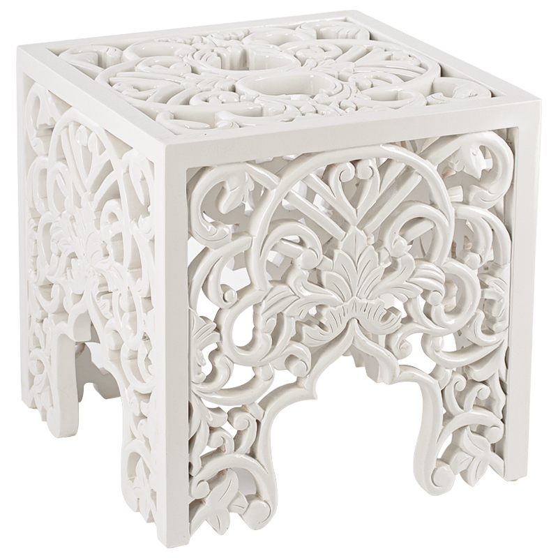 Приставной стол Side Table White lace Белый в Омске | Loft Concept 