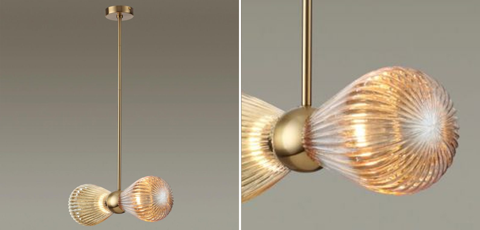 Подвесной светильник Cappadocia Золотой на 2 лампы  - Loft-Concept в Омске