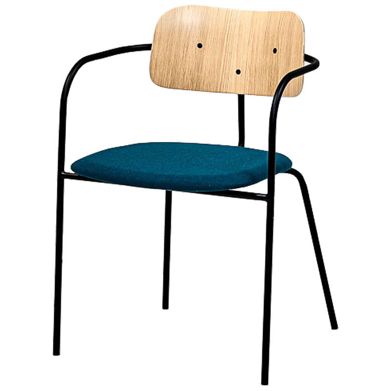 Стул Pilar Loft Stool blue Черный Морская синь Древесина в Омске | Loft Concept 