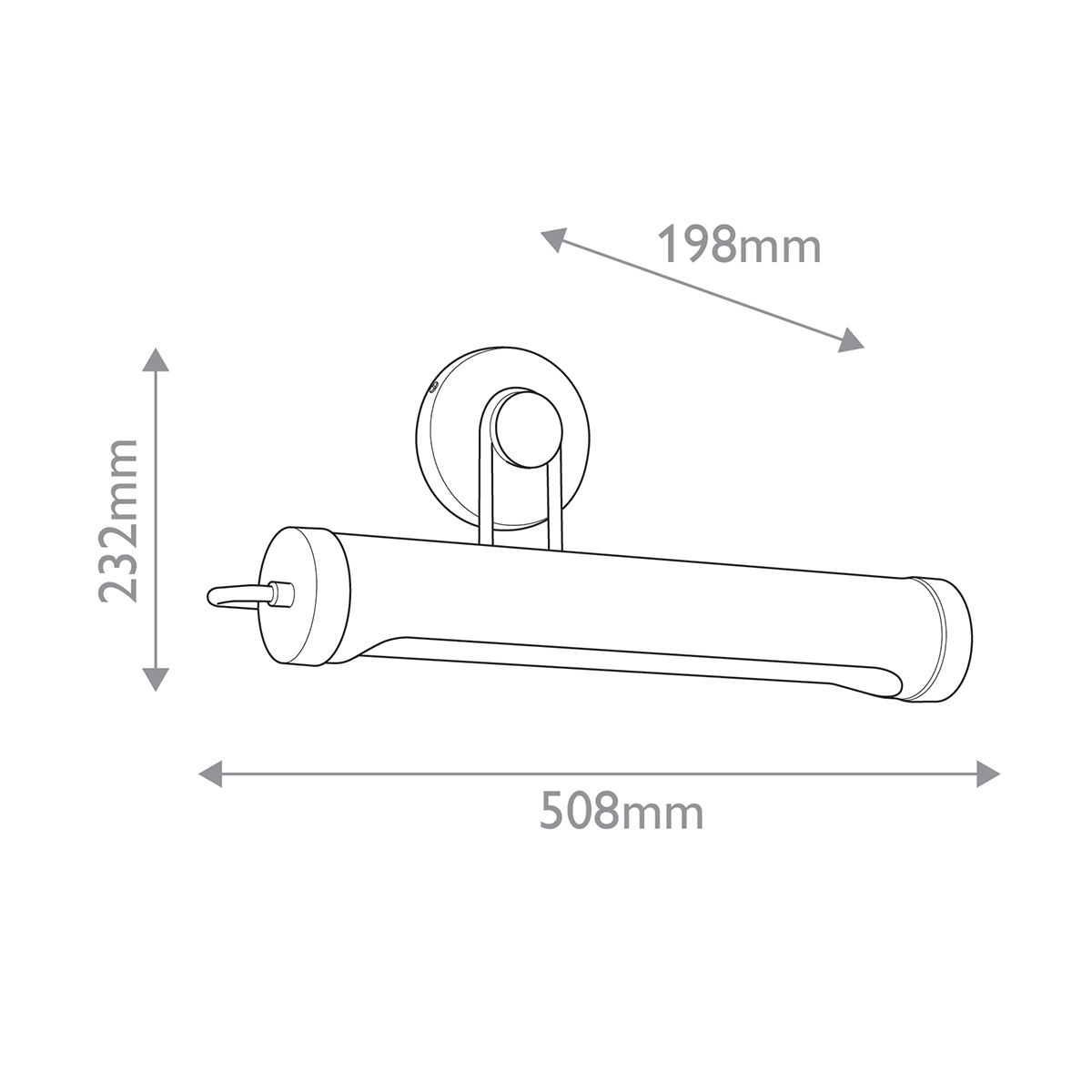 Светильник для картин цвета латунь с длинным цилиндрическим плафоном Alora в Омске