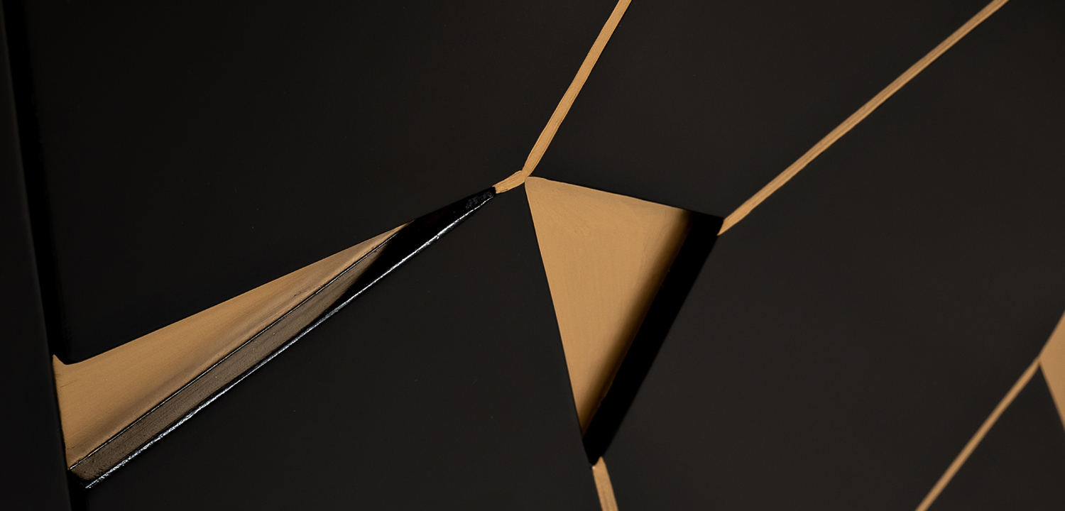 Комод геометрический декор Mosaik Chest of drawers Черный - фото №1