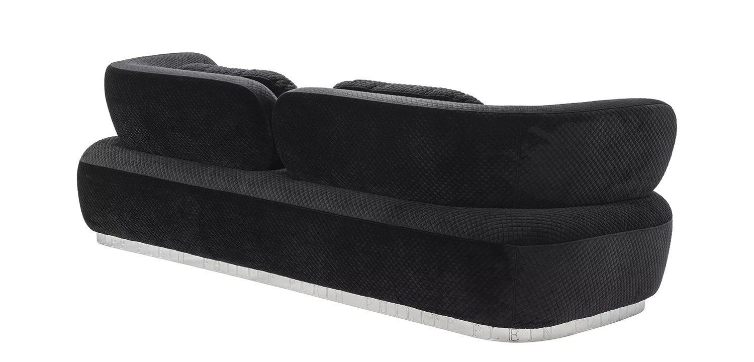 Диван Philipp Plein Sofa Signature Чёрный - фото №2